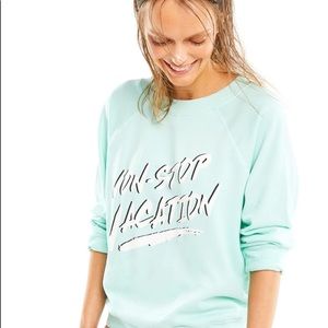 Turquoise crew neck long sleeve from wildfox